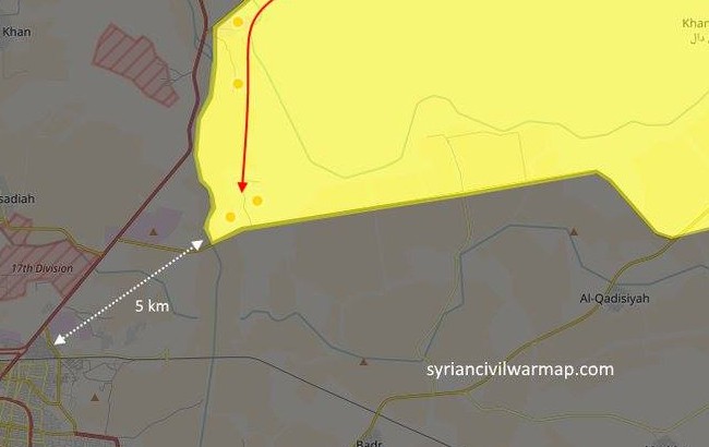 Chiến sự Syria: Dân quân Kurd chiếm chốt chiến lược chỉ cách “thủ đô” IS 5 km Chiến trường Raqqa, lực lượng SDF cách thành phố khoảng 5 km.