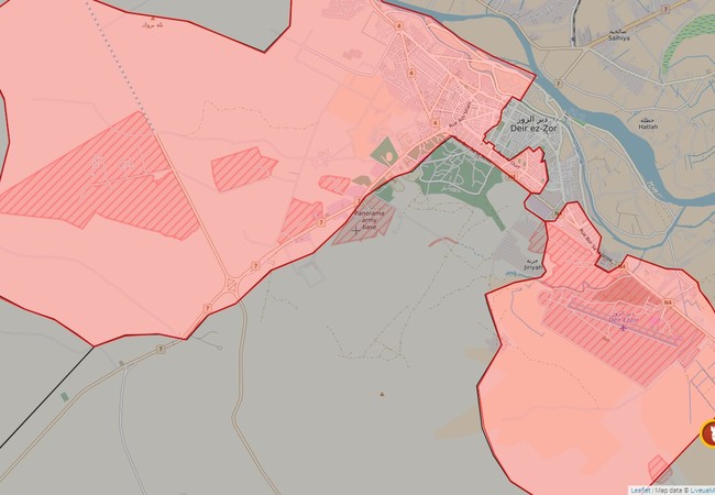 Chảo lửa Deir Ezzor: Quân đội Syria dồn dập điều binh phản công IS (video) Chiến trường thành phố Deir Ezzor tính đến ngày 15.02.2017