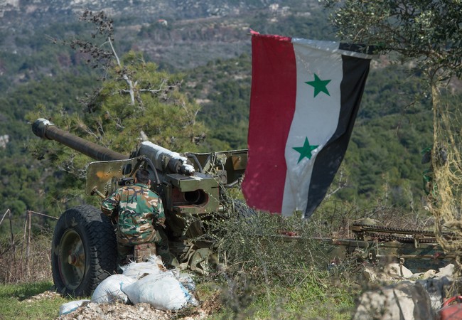 Chiến sự Syria: Quân đội Assad trút mưa đạn pháo vào phiến quân thành Daraa (video) Pháo binh quân đội Syria (ảnh minh họa)