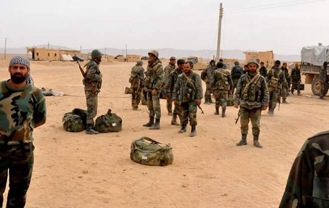 Quân đội Syria đánh chiếm ngã ba Tam giác Palmyra, chuẩn bị giải phóng thành phố Binh sĩ thuộc quân đoàn tình nguyện số 5 chuẩn bị tấn công vào Palmyra