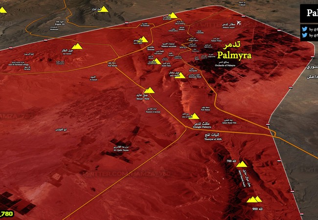 Video Syria: IS tháo chạy, thành cổ Palmyra sạch bóng phiến quân Bản độ chiến sự tỉnh Homs, Palmyra hoàn toàn giải phóng