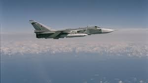 Chiến cơ Su-24 Nga Máy bay ném bom Su-24 Nga bay trên biển Đen