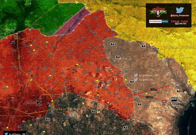 Quân đội Syria đè bẹp IS, chiếm thêm hai thị trấn ở đông Aleppo Tình hình chiến sự trên vùng nông thôn phía đông Aleppo