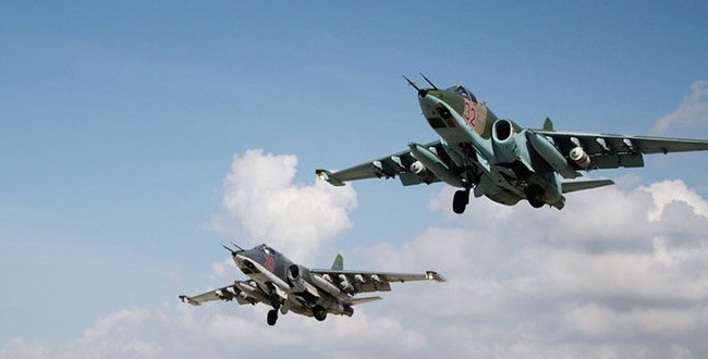 Không quân Nga một đòn diệt cả xe tăng và thiết giáp IS (video) Không quân Nga không kích ở Syria