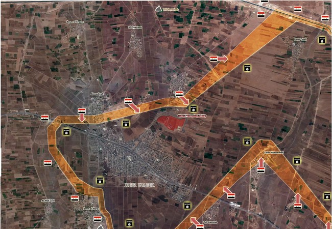Bản đồ chiến sự khu vực phía đông Aleppo