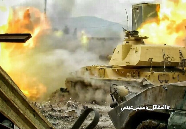 Quân đội Syria đánh bật đợt tấn công của phiến quân ở ngoại vi Damascus (ảnh - video) Xe tăng quân đội Syria tấn công ở Damascus