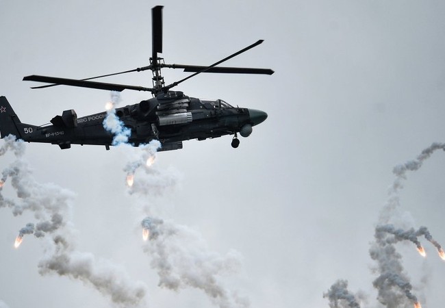 Chiến sự Palmyra: Trực thăng Ka-52 Nga khai hỏa tiêu diệt IS Trực thăng Ka-52 trên chiến trường Syria