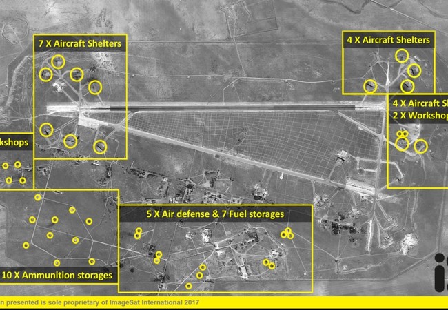 Không quân Syria lại cất cánh từ căn cứ bị Mỹ tập kích tên lửa (video) Kết quả vũ tấn công bằng tên lửa hành trình Tomahawk theo nguồn tin từ Bộ quốc phòng Mỹ