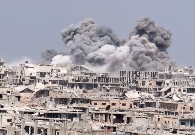 Không quân Nga yểm trợ, quân đội Syria phản kích phe thánh chiến Không quân Nga - Syria không kích chiến tuyến của lực lượng phiến quân ở Daraa