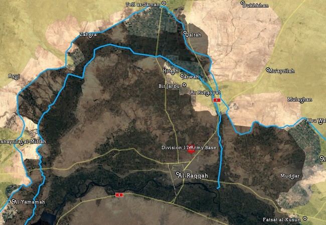 IS giãy giụa ở Raqqa, điên cuồng đánh bom tự sát (video) Bản đồ chiến sự chiến trường Raqqa