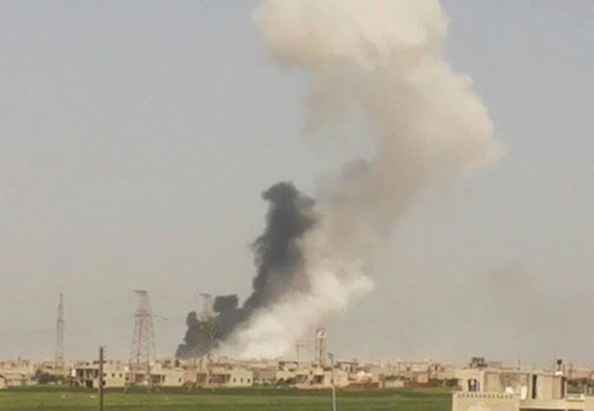 Chiến sự Syria: Không quân Nga tập kích hủy diệt căn cứ phiến quân (video) Không quân Nga không kích ở Hama