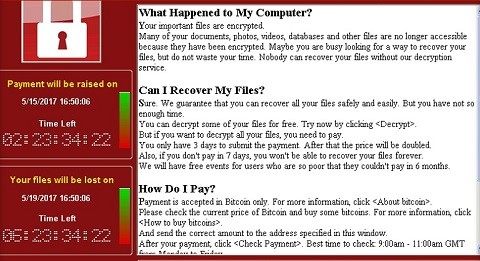 Làm thế nào để không lặp lại kịch bản tấn công như WannaCry ? Giao diện đòi tiền chuộc của Wanna Cry