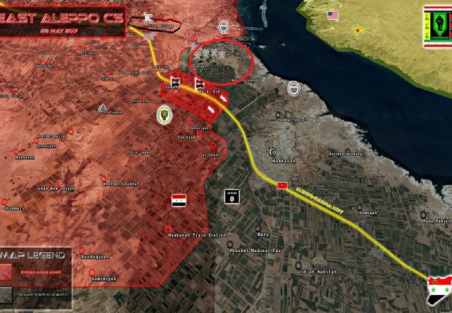 “Hổ Syria” đập tan IS, chiếm 3 cứ địa phiến quân ở đông Aleppo Khu vực thị trấn và làng mạc được giải phóng phía đông Aleppo