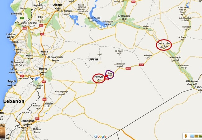 Quân đội Syria dốc sức tấn công IS hướng Palmyra – Deir Ezzor Tuyến đường gian nan tiến về thành phố bị bao vây Deir Ezzor