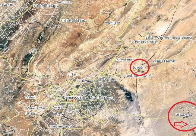 Bất chấp Mỹ không kích, quân đội Syria giáng cho FSA đòn chí mạng (video) Khu vực cao điểm Dakwah trên hướng đông thủ đô Syria Damascus