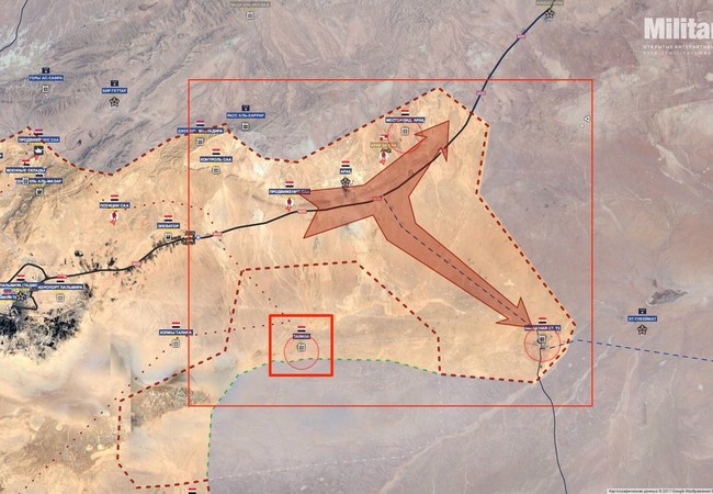 Chiến sự Syria: Quân chính phủ dồn dập tấn công IS tại đông Palmyra (chùm video) Ngày 14.06.2017, quân đội Syria giải phóng hoàn toàn khu Tam giác chiến lược Arak, phía đông Palmyra