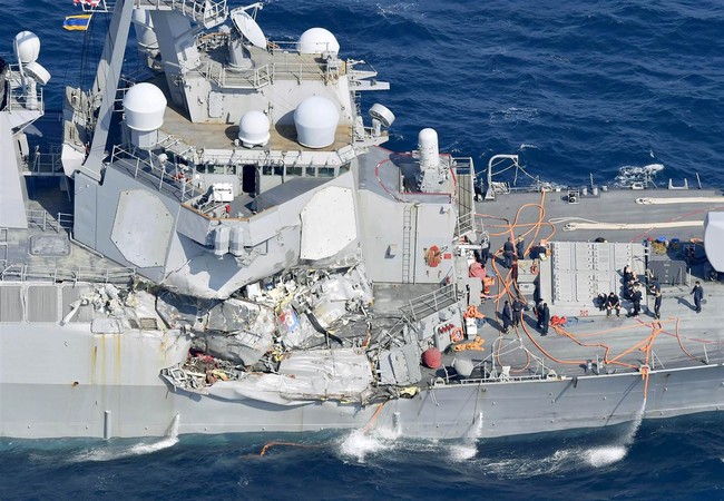 7 thủy thủ Mỹ mất tích vụ Khu trục hạm va chạm tàu hàng Philippines Tàu USS Fitzgerald, khu vực gặp tai nạn