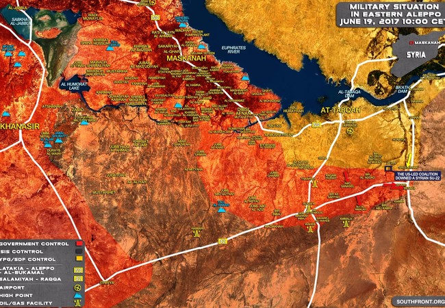 “Hổ Syria” đè bẹp IS chiếm thị trấn chiến lược ở Raqqa, phá kế hiểm Mỹ Bản đồ chiến sự khu vực tây Raqqa, lực lượng Tiger giải phóng Resafa