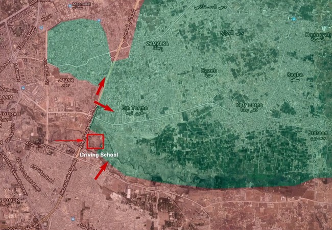 Vệ binh Syria tấn công ác liệt phe thánh chiến bám ngoại vi Damascus (chùm video) Lực lượng Vệ binh Cộng hòa tấn công vào thị trấn Jorbar và khu vực Ayn Tarma thuộc vùng Đông Ghouta