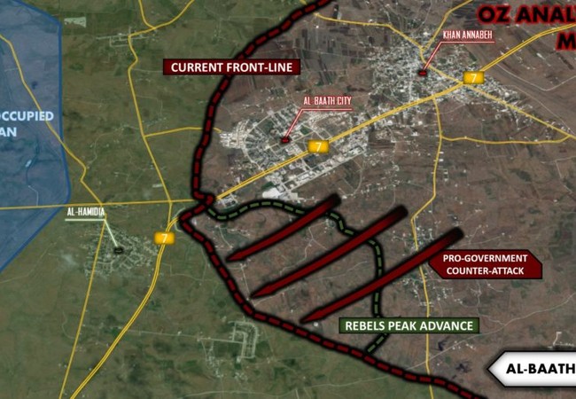 Israel không kích, phiến quân Hồi giáo liều tấn công quân đội Syria (video) Các mũi tấn công của quân đội Syria trong cuộc phản kích chống lại lực lượng Hồi giáo cực đoan thánh chiến được Israel hậu thuẫn