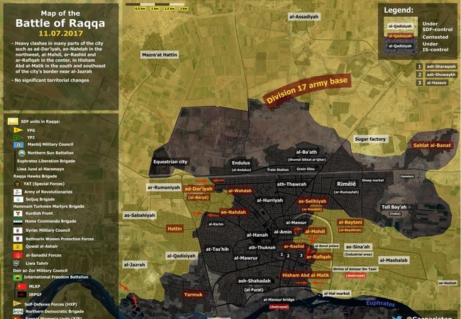 Chiến sự Syria: Kinh hoàng bắn tỉa tại chảo lửa Raqqa (video) Tình hình chiến sự trong thành phố Raqqa, các mũi tiến công của SDF trên chiến trường