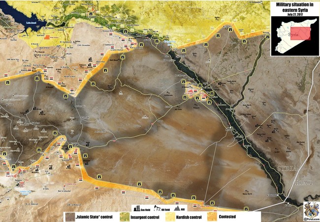 Chiến cơ Nga dội hỏa lực, quân đội Syria dồn dập tấn công IS (video) Bản đồ chiến tuyến tỉnh Homs trong cuộc chiến chống IS