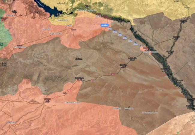 Quân đội Syria dồn binh lực đánh chiếm thị trấn IS (video) Bản đồ phân bổ tình hình chiến trường Syria khu vực Homs, Raqqa và Deir Ezzor - Ảnh South Front