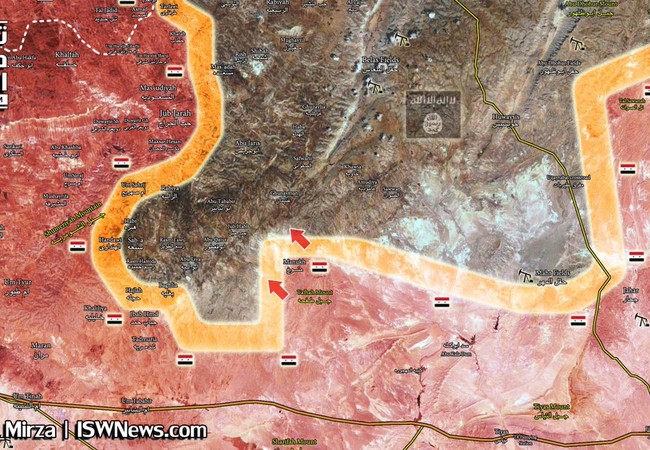 Quân đội Syria đánh gục IS, chiếm thêm hàng loạt cứ địa tại Homs Quân đội Syria tiến công giải phóng thị trấn Al-Sukhnah trên vùng sa mạc tỉnh Homs