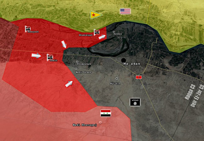“Hổ Syria” đè bẹp IS chiếm 3 cứ điểm ở Raqqa, bao vây thị trấn Maadan Giải phóng 3 làng liên tiếp, lực lượng Tiger đang hình thành thế bao vây thị trấn Maadan