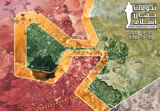 Chiến sự Syria: Quân Assad quét sạch phiến quân tại biên giới Jordan (chùm video) Quân đội Syria giải phóng 30 km chiều dài biên giới với Jordan - ảnh Masdar News