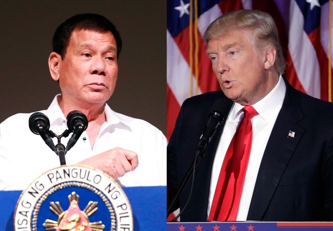 Ông Duterte ca ngợi tổng thống Trump là “nhà tư tưởng thực dụng” Ông Duterte so sánh mình có nhiều điểm tương đồng với Tổng thống Donald Trump