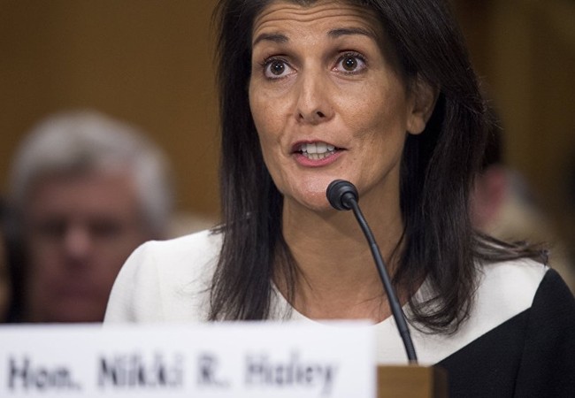 Mỹ tin rằng hợp tác với Nga trong cuộc chiến chống IS rất quan trọng Bà Nikki Haley - Đại diện thường trực của Mỹ tại Liên hợp quốc
