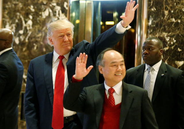 Vision Fund của SoftBank - quỹ đầu tư công nghệ lớn nhất thế giới Tổng thống Mỹ Donald Trump và CEO Masayoshi Son của Softbank