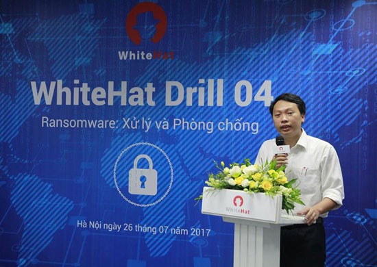 Đảm bảo an toàn thông tin cần trở thành kỹ năng sống của mọi cá nhân Ông Nguyễn Huy Dũng, Phó Cục trưởng Cục An toàn thông tin phát biểu khai mạc chương trình diễn tập an ninh mạng WhiteHat Drill 04 về phòng chống mã độc tống tiền diễn ra trong 5 ngày, từ 26/7 đến 30/7/2017.