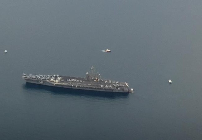 Ba tàu sân bay Mỹ sẽ tập kết ở châu Á, mẫu hạm Carl Vinson đang tới Biển Đông Tàu sân bay USS Carl Vinson Hải quân Mỹ. Ảnh: University Flying Club