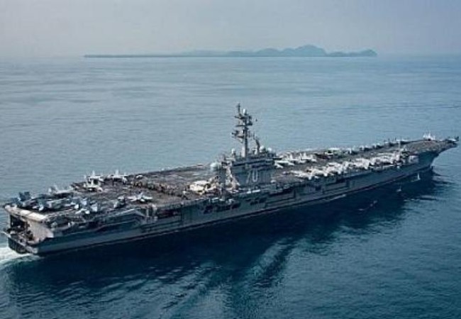 Triều Tiên đe dọa biến tàu sân bay, tàu ngầm Mỹ thành đống sắt vụn Tàu sân bay động cơ hạt nhân USS Carl Vinson, Hạm đội 3, Hải quân Mỹ. Ảnh: Sina