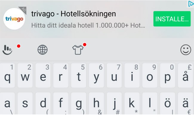 Người dùng HTC giận dữ với quảng cáo xuất hiện trên bàn phím ảo - ảnh 1