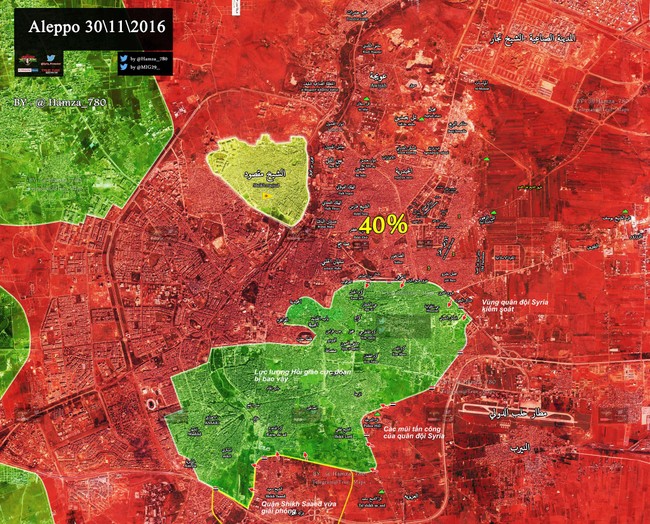 Video chiến sự Aleppo: Quân đội Syria giải phóng thêm 1 quận mới, phe thánh chiến cùng đường - ảnh 1