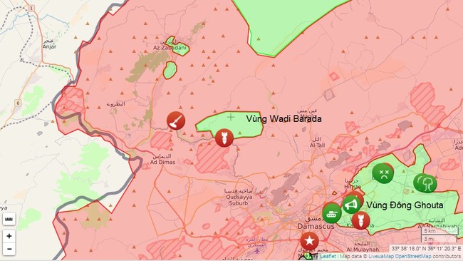 Chiến sự Syria: Trận chiến ngoại ô Damascus tăng nhiệt (video) - ảnh 1