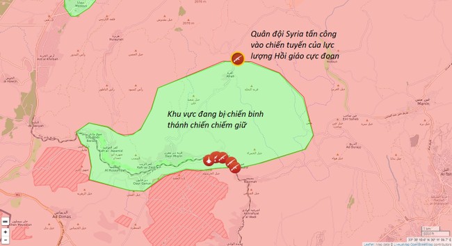 Quân đội Syria tấn công dữ dội phiến quân trấn giữ nguồn nước Damascus (video) - ảnh 1