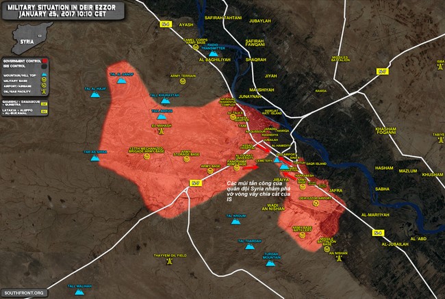Trận chiến Deir Ezzor: Quân đội Syria ác chiến phá vây IS - ảnh 1