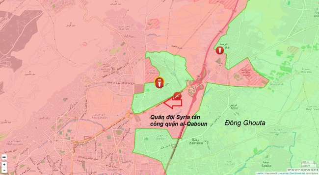 Quân đội Syria tiếp tục tấn công phiến quân ngoại vi Damascus - ảnh 1