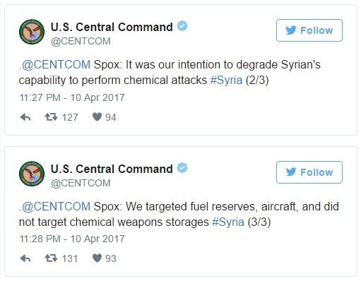 Bộ tư lệnh CENTCOM Mỹ nói gì về đòn tấn công tên lửa đánh Syria? - ảnh 4