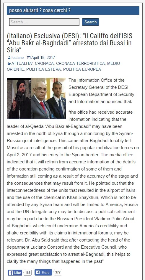 Trùm khủng bố IS al-Baghdadi bị bắt tại Syria? - ảnh 2