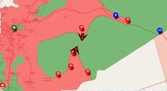 Quân Assad đồng loạt tấn công tam giác biên giới Iraq, Jordan, Syria - ảnh 3