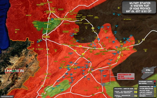 Không quân Nga-Syria huỷ diệt đoàn xe 35 chiếc của IS về sào huyệt Raqqa - ảnh 1