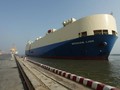 Tàu RORO đầu tiên cập cảng cảng Tân Vũ (Hải Phòng). Ảnh: Vũ Thúy Hồng
