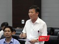 Ông Lê Văn Trung, Giám đốc sở Giao thông vận tải (GTVT) TP Đà Nẵng trả lời câu hỏi của phóng viên tại buổi Họp báo