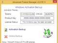 Advanced Tokens Manager cho phép người dùng sao lưu, phục hồi bản quyền Windows và Microsoft Office chỉ với vài thao tác đơn giản.