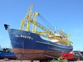 Tầu cá vỏ thép QNa 94679TS của ngư dân Trần Văn Liên (Quảng Nam) nằm bờ do hư hỏng suốt hơn 1 năm qua
